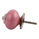 Pink Round Silver Fitting Ceramic Drawer Knob Online
